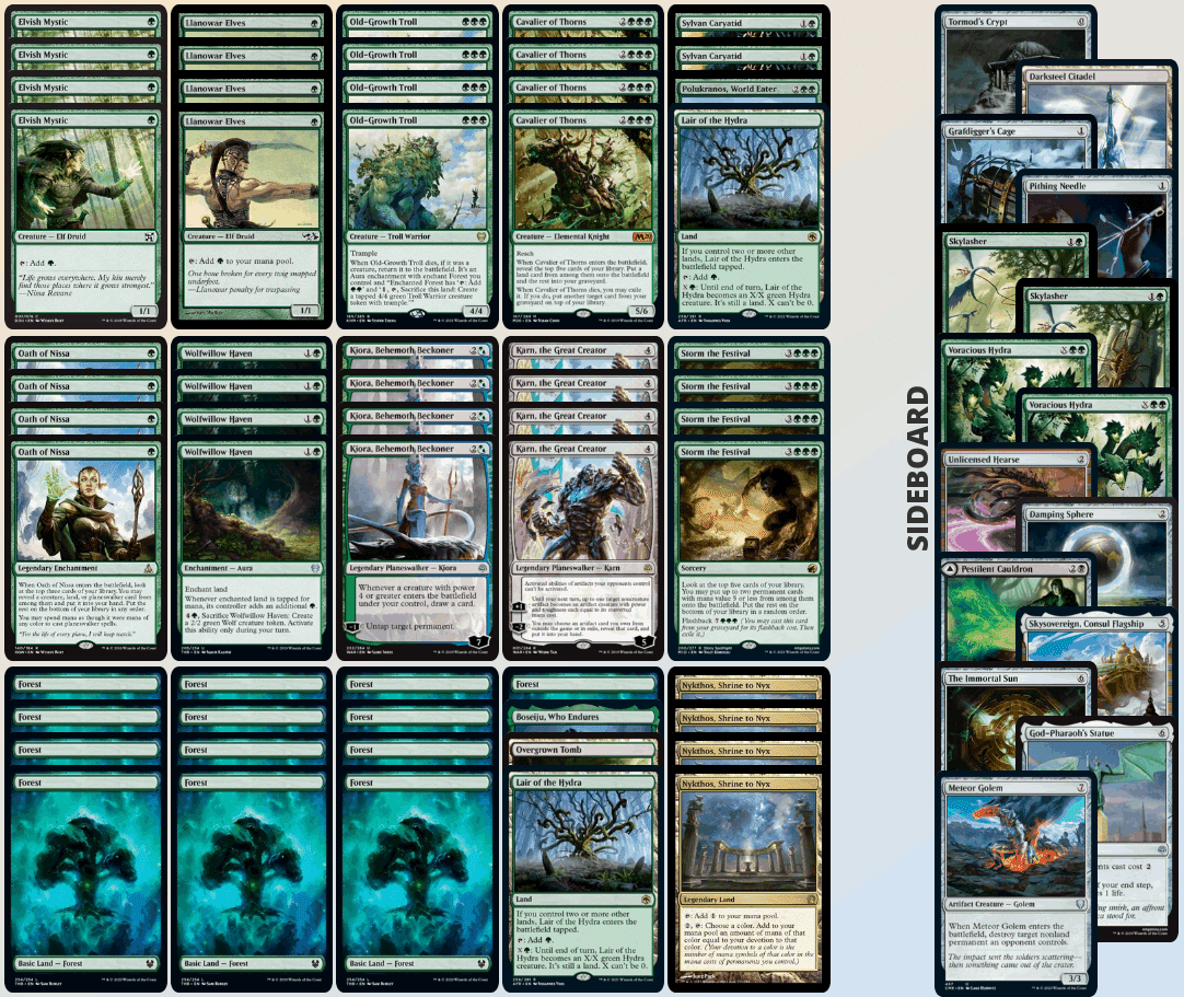 MTGパイオニア『白緑エンチャントレス デッキ』サイドボード