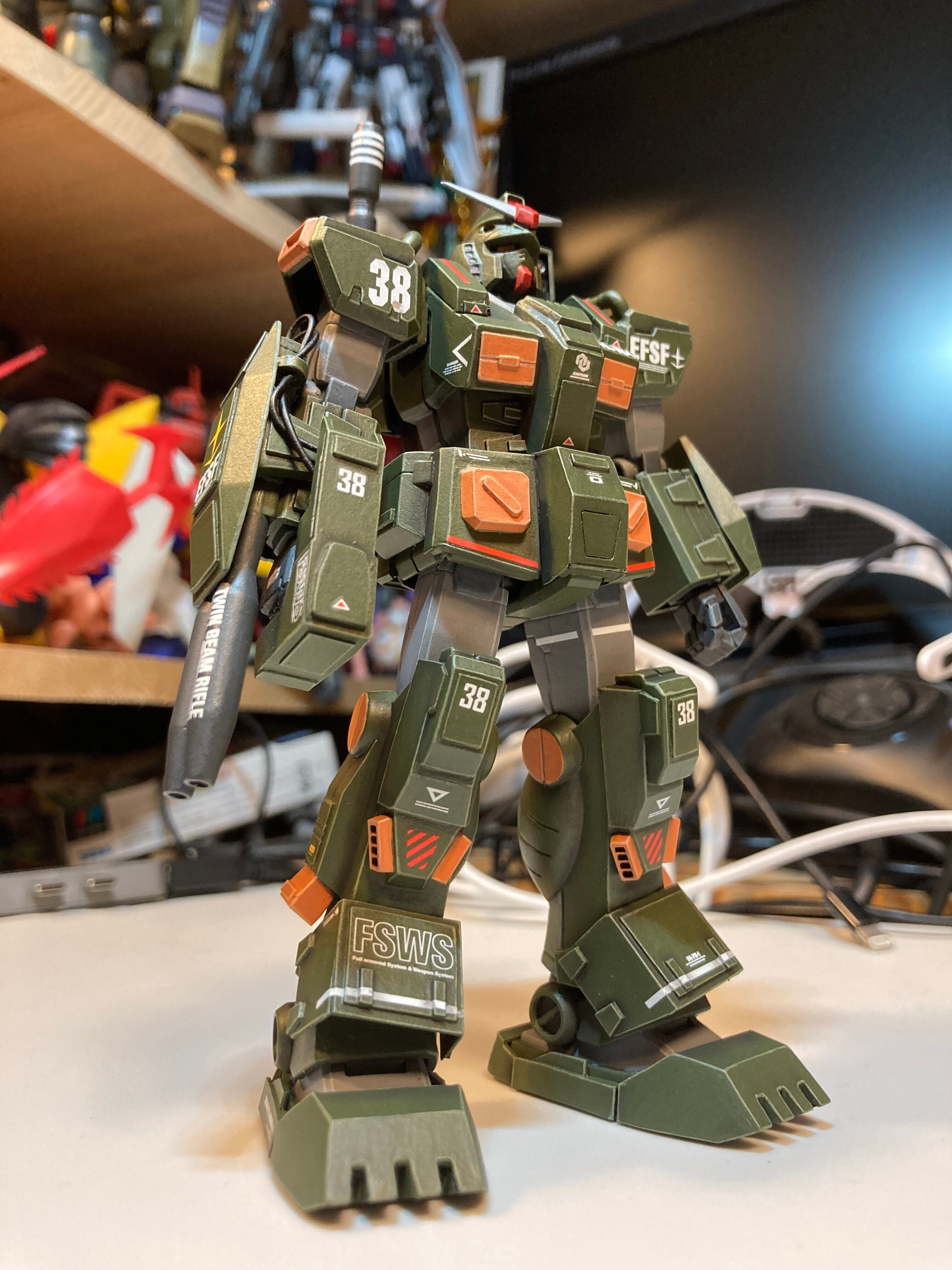 旧キット1/144 MSVガンダムフルアーマータイプ 全塗装完成品 旧キット1/