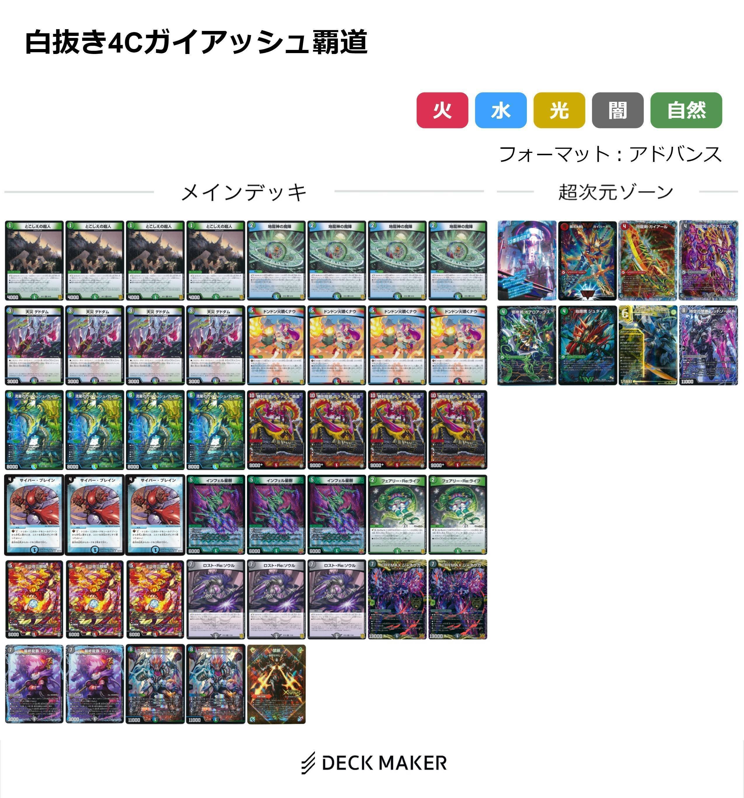 4c覇道 ガイアッシュ覇道 デュエマデッキ デッキ 4cガイアッシュ覇道