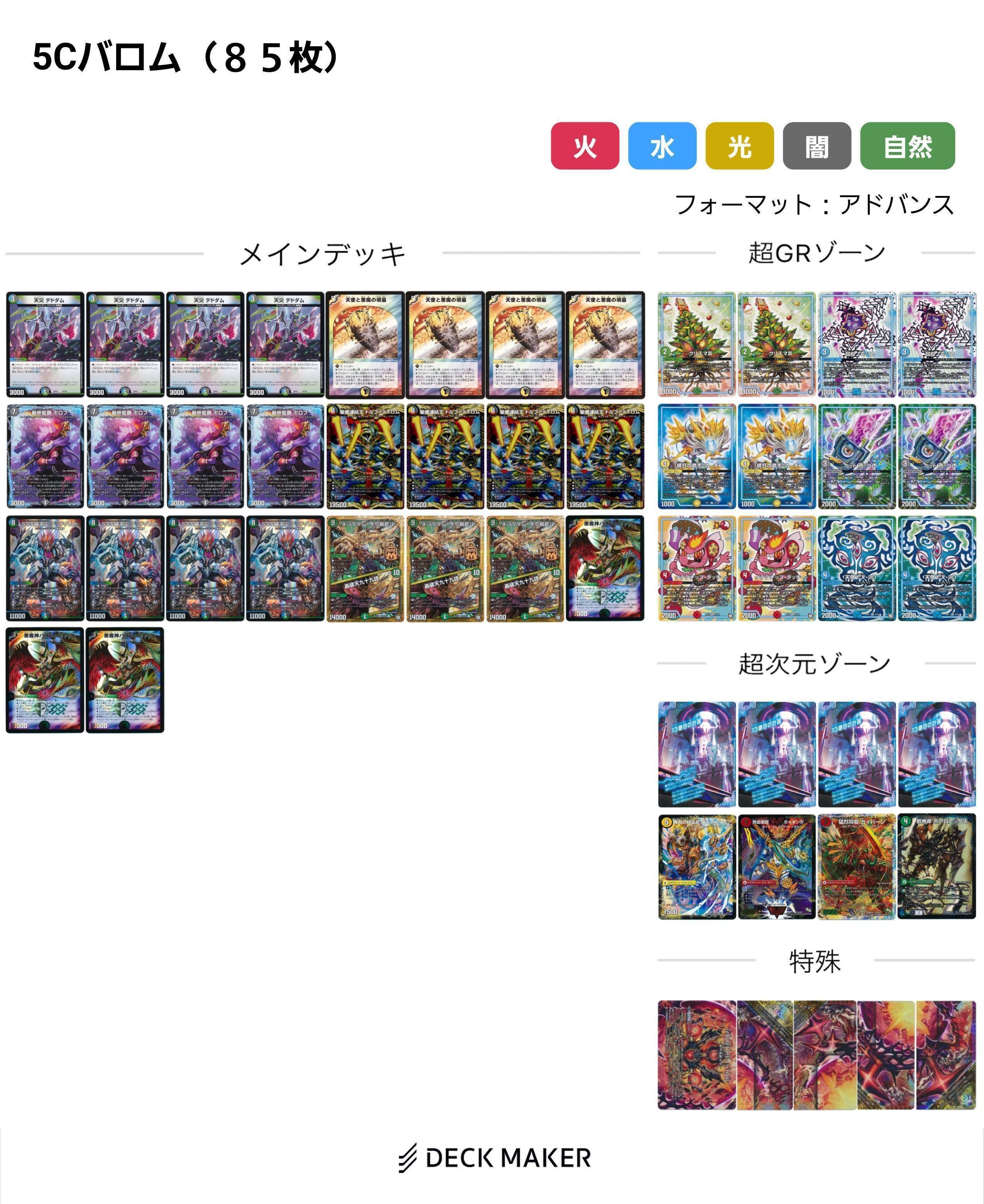 アドバンス】 5cバロム デッキ 56枚