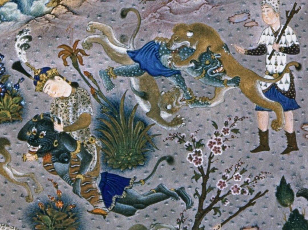 細密画 挿画 叙事詩 古代 ペルシャ 神話 伝説 歴史 装飾画 人物画 絵画