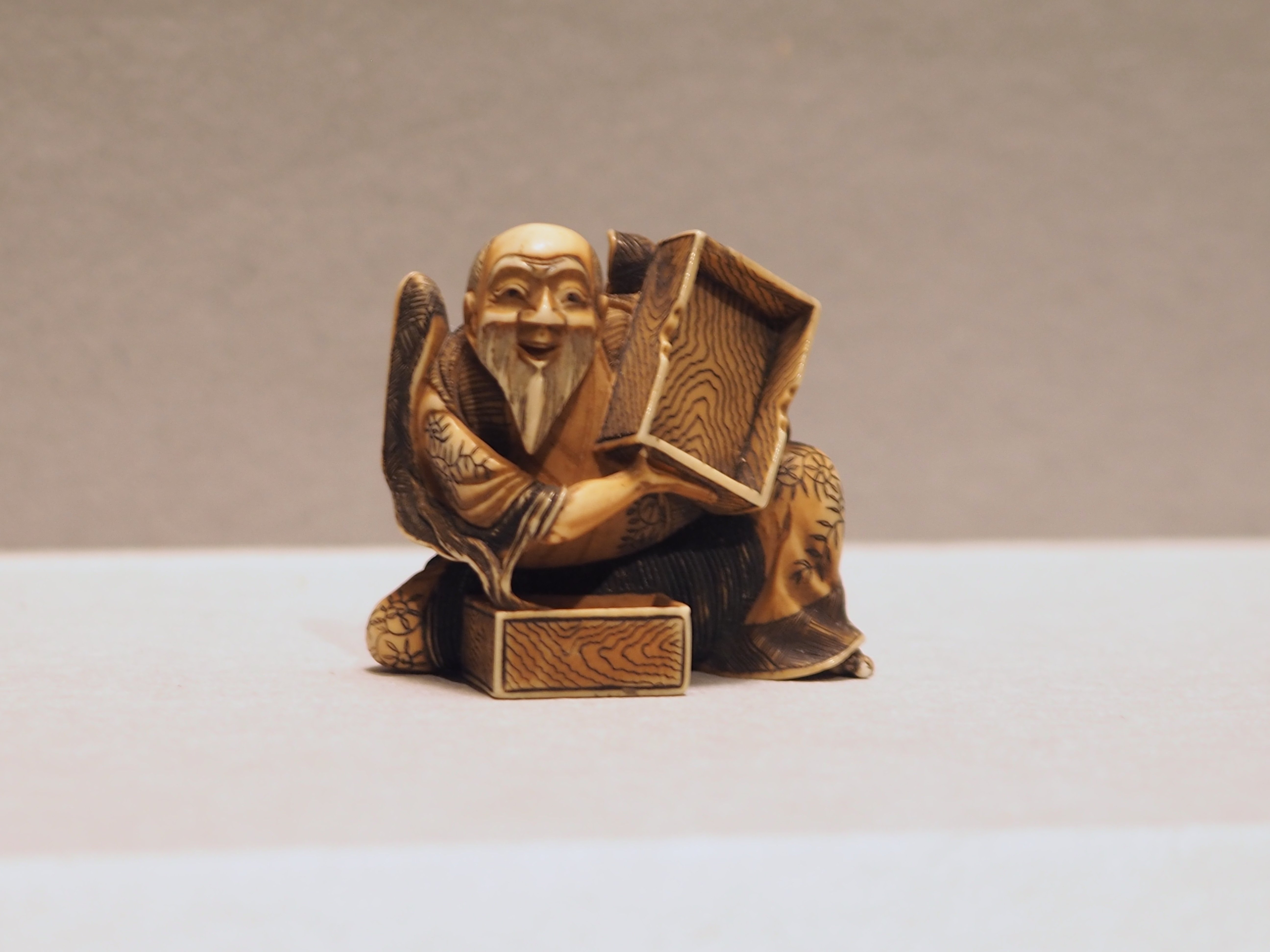 根付(netsuke)】 木製トラの根付 正直作 江戸時代 根付(netsuke