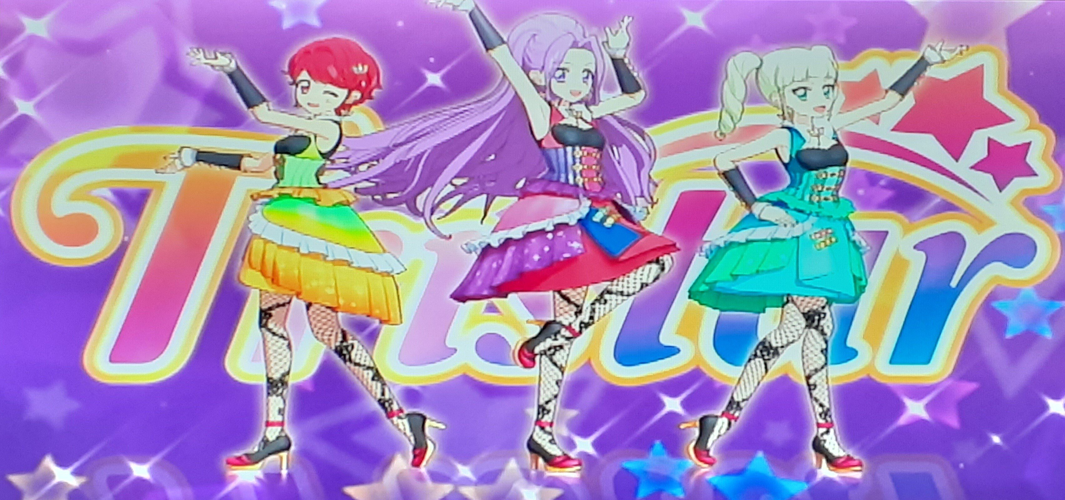 アイカツ ダイカット ステッカー トライスター 美月 ユリカ かえで