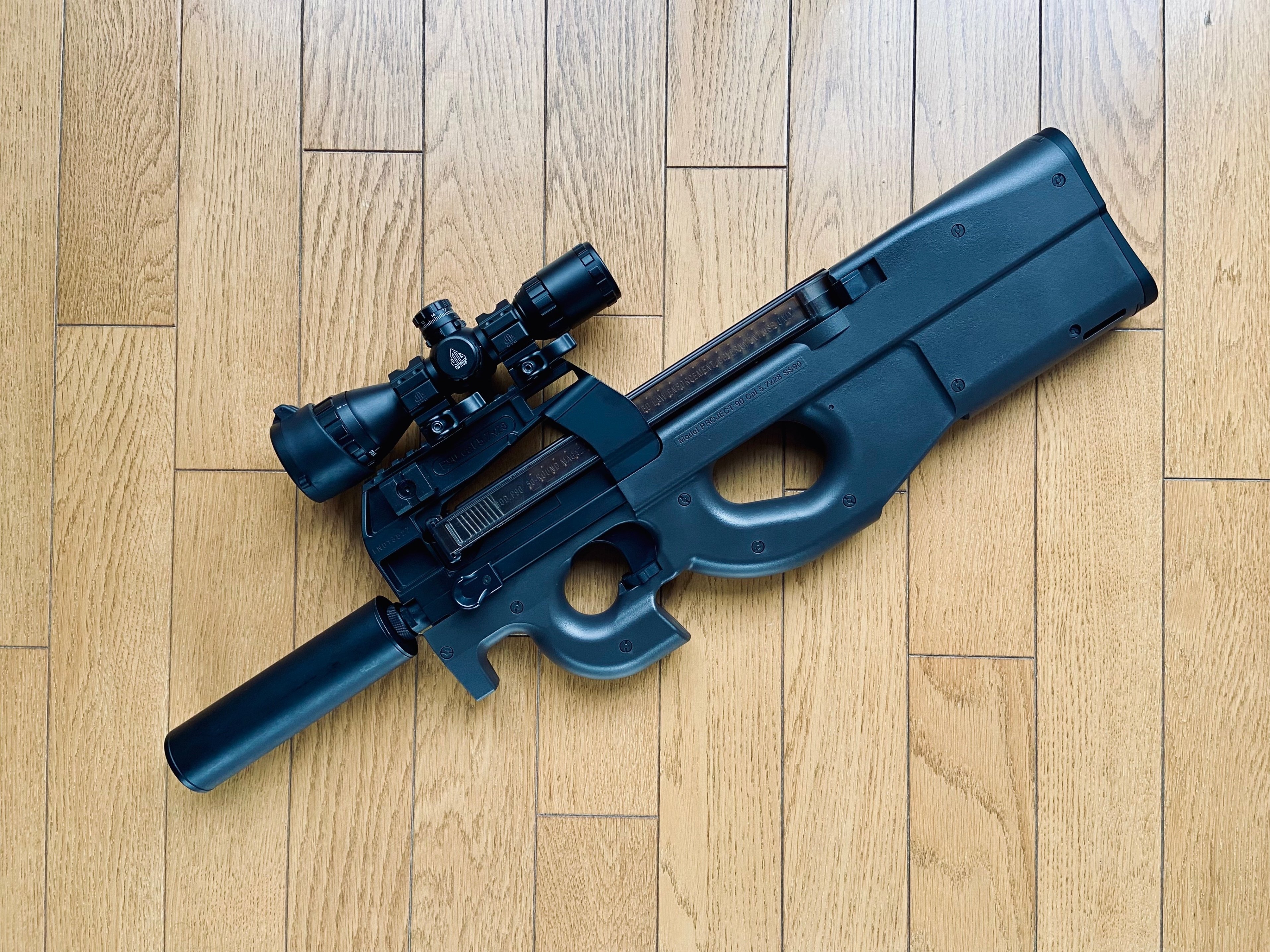 東京マルイP90 TR 電動ガン カスタム品プレジション風カットperun他