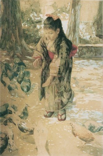 平部正博の油絵F4。山里が描かれています。額も大変良いものです