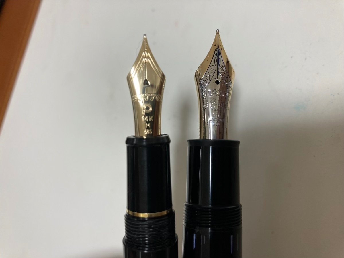 美品 モンブラン ヘミングウェイ芯 149 万年筆 18K 中白 F 細字 美品