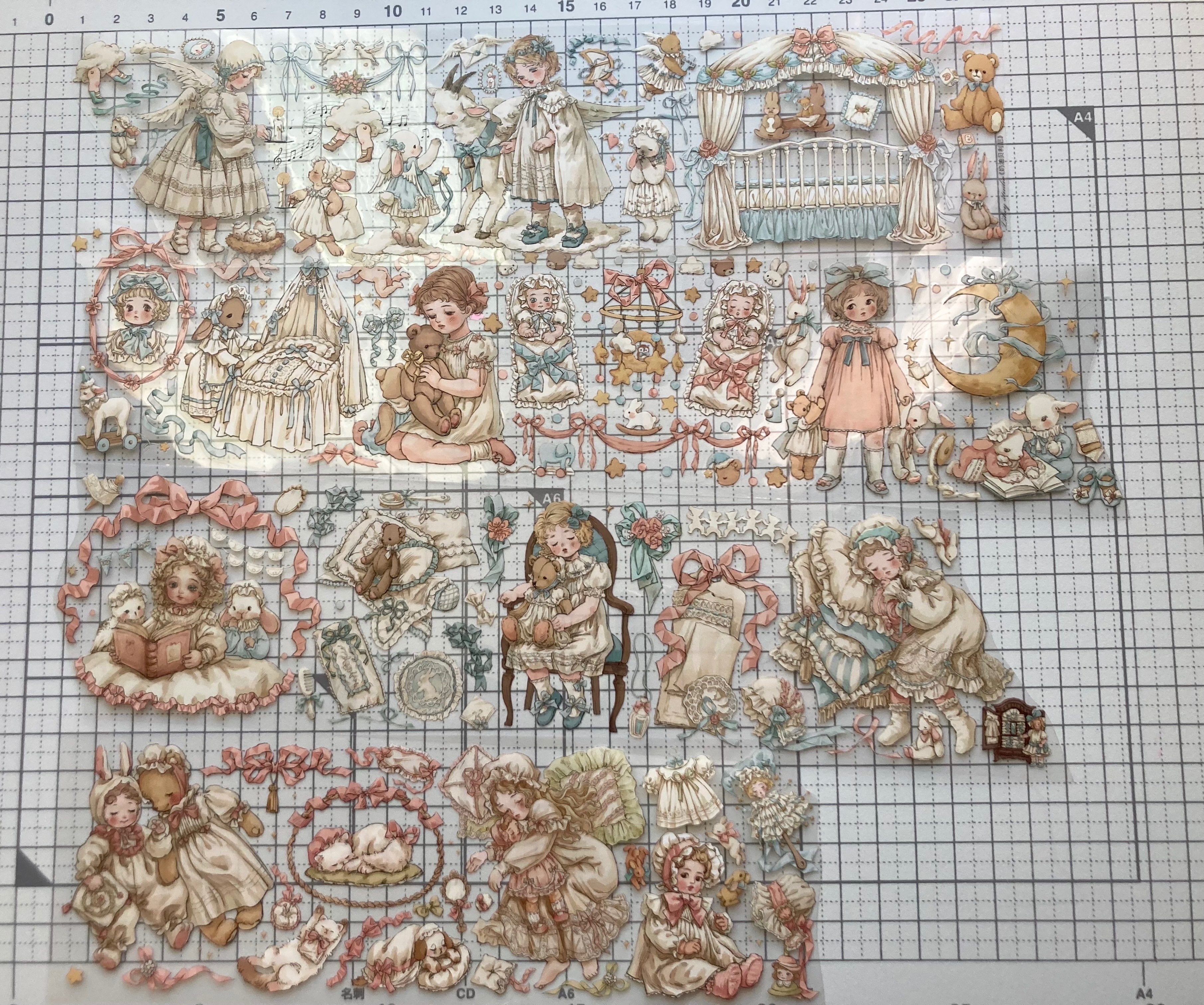 海外マステ 切り売り journal pages 1ループ200cm 6種類 海外マステの