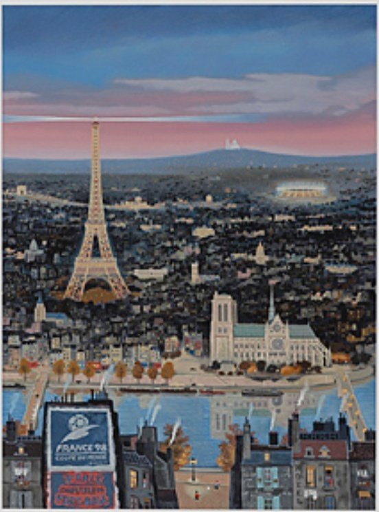 ミッシェル・ドラクロワ エッフェル塔の灯り シルクスクリーン