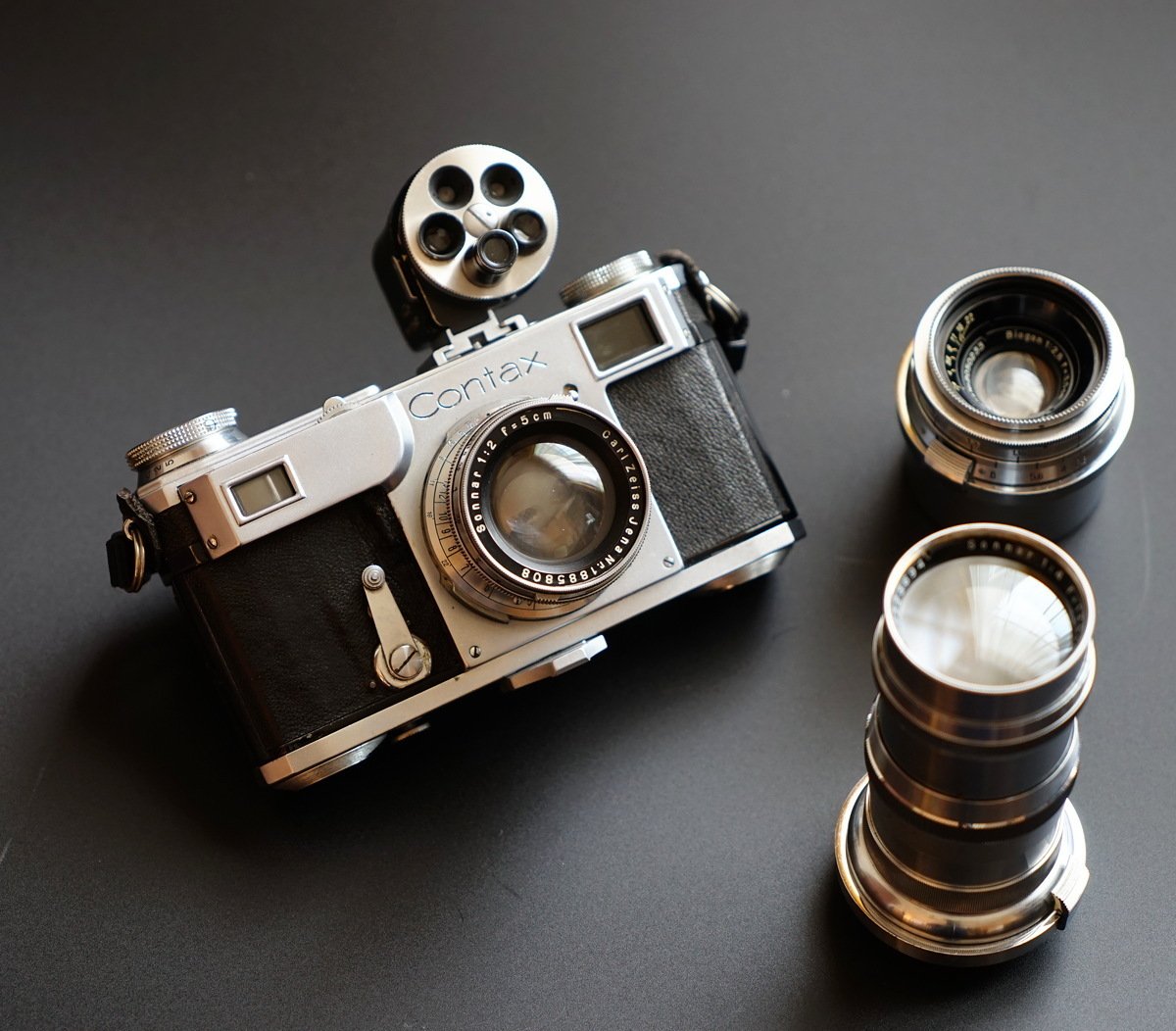 コンタックス Ⅱa カラーダイヤル レンジファインダーカメラ 動作良好