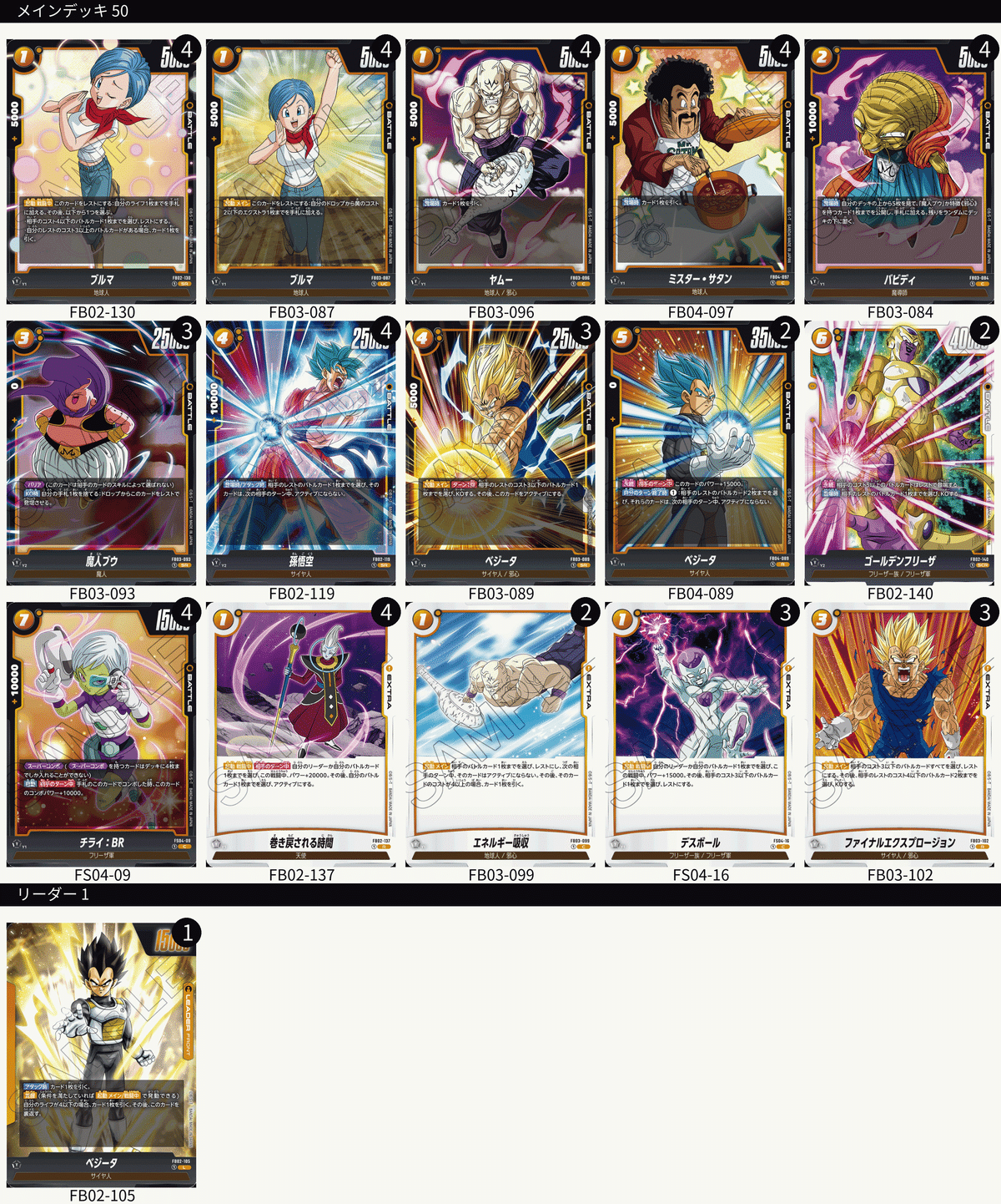 ドラゴンボール フュージョンワールド 魔人ブウデッキセット おまけ