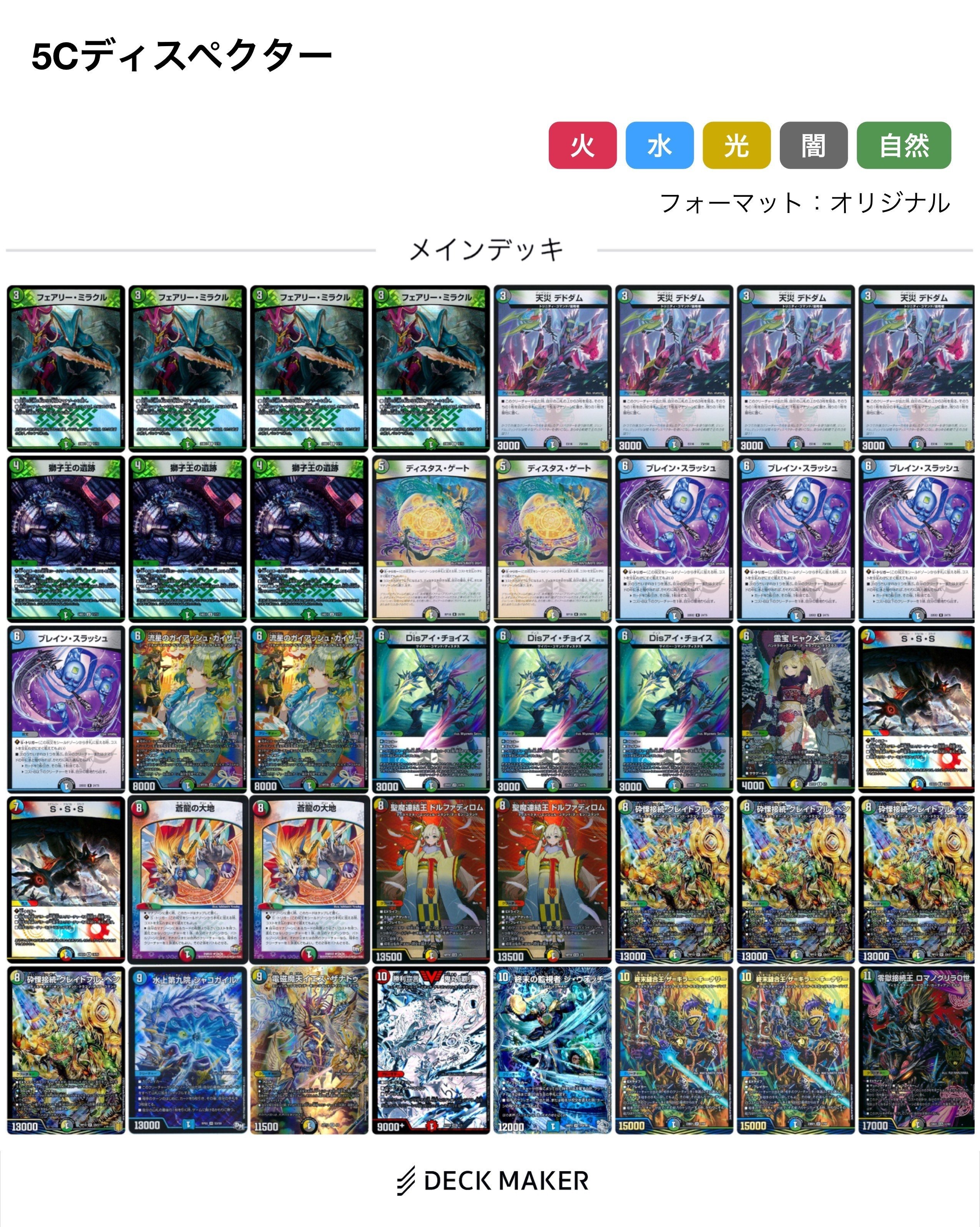 デュエルマスターズ5C天門デッキ