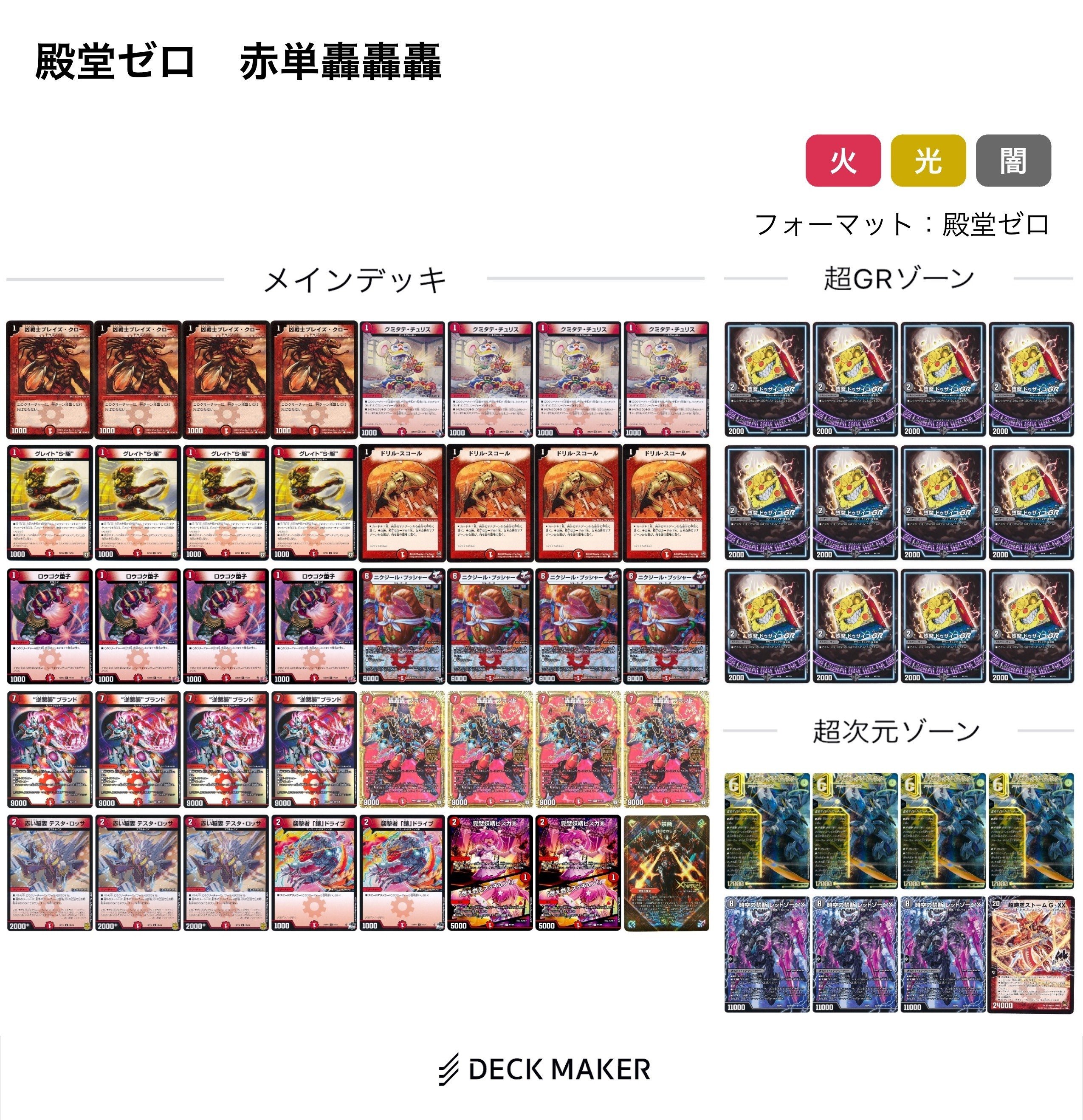 デュエルマスターズ jo退化 デッキ ゲートボール 殿堂ゼロ JO退化