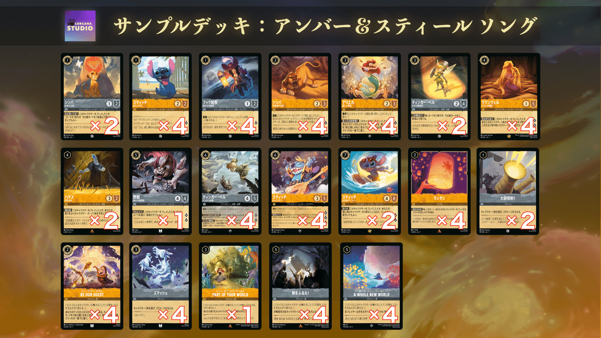 ディズニー ロルカナ アンバースティール デッキパーツ ティンカーベル