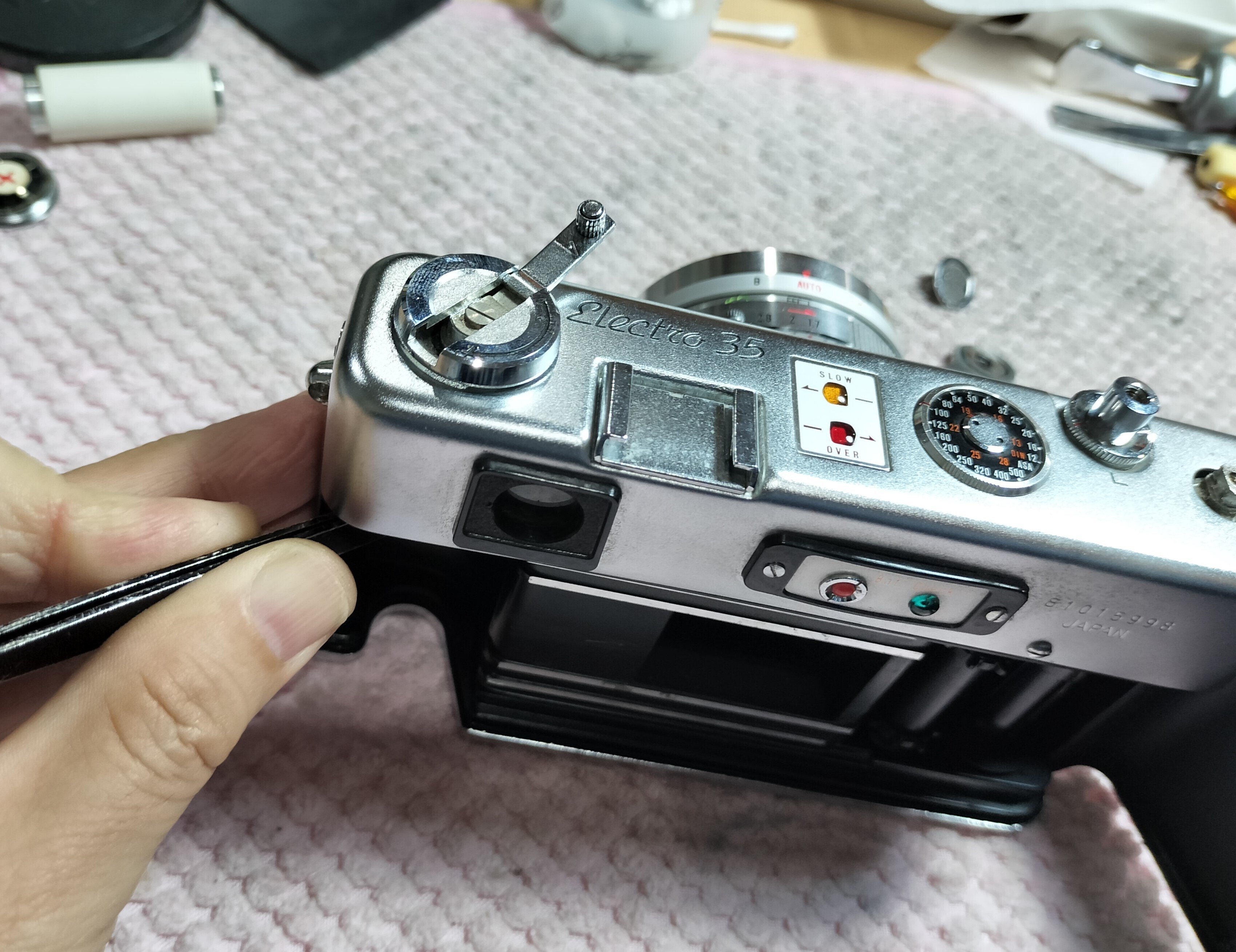 分解清掃済み☆ YASHICA ELECTRO35 ゴールドメカニカ初期保証☆➂ 分解