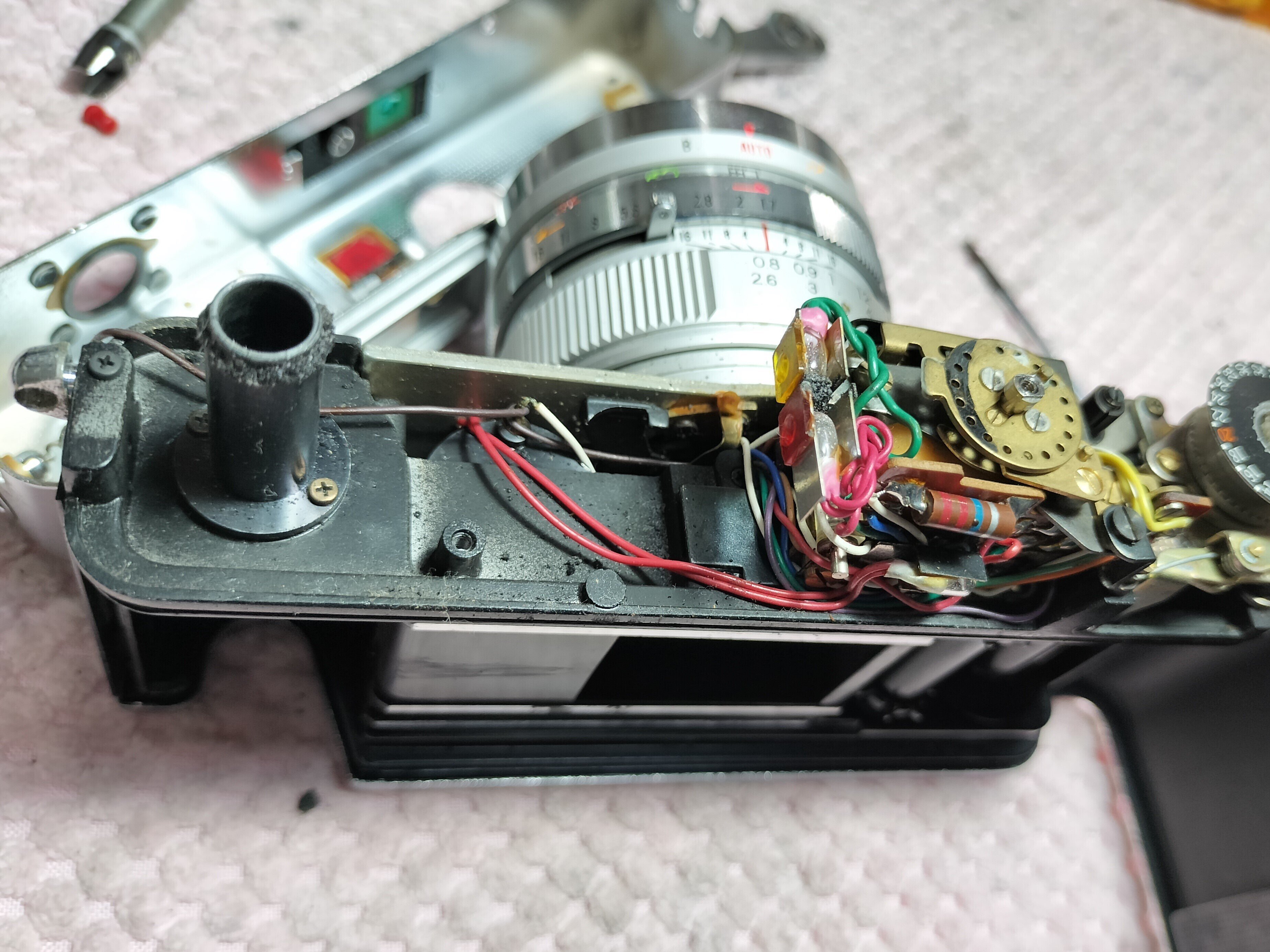 分解清掃済み☆ YASHICA ELECTRO35 ゴールドメカニカ初期保証☆➂ 分解