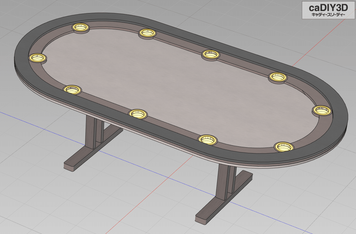 ポーカーテーブルを作った｜つるはと
