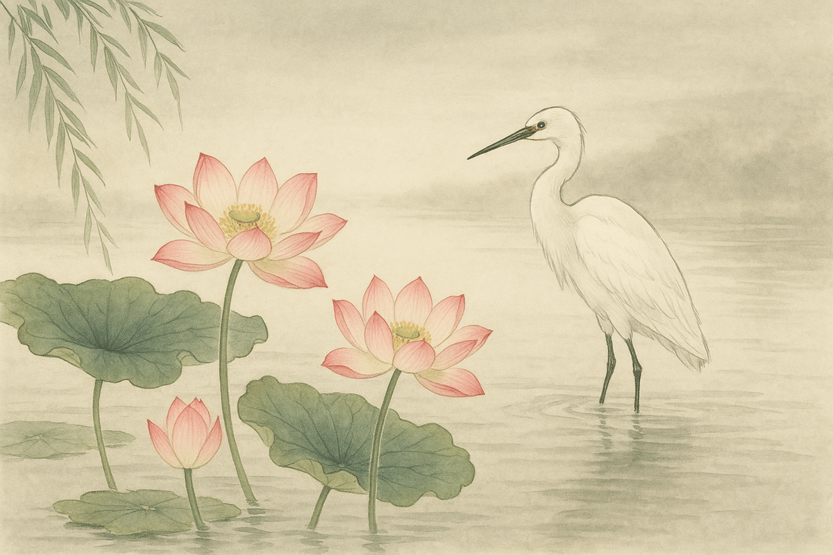 あいわ活土 花咲く故郷11月 染まる里 茶額 版画 風景画