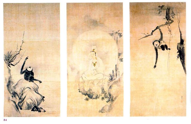 観世音菩薩水墨画菩薩の加護人物画