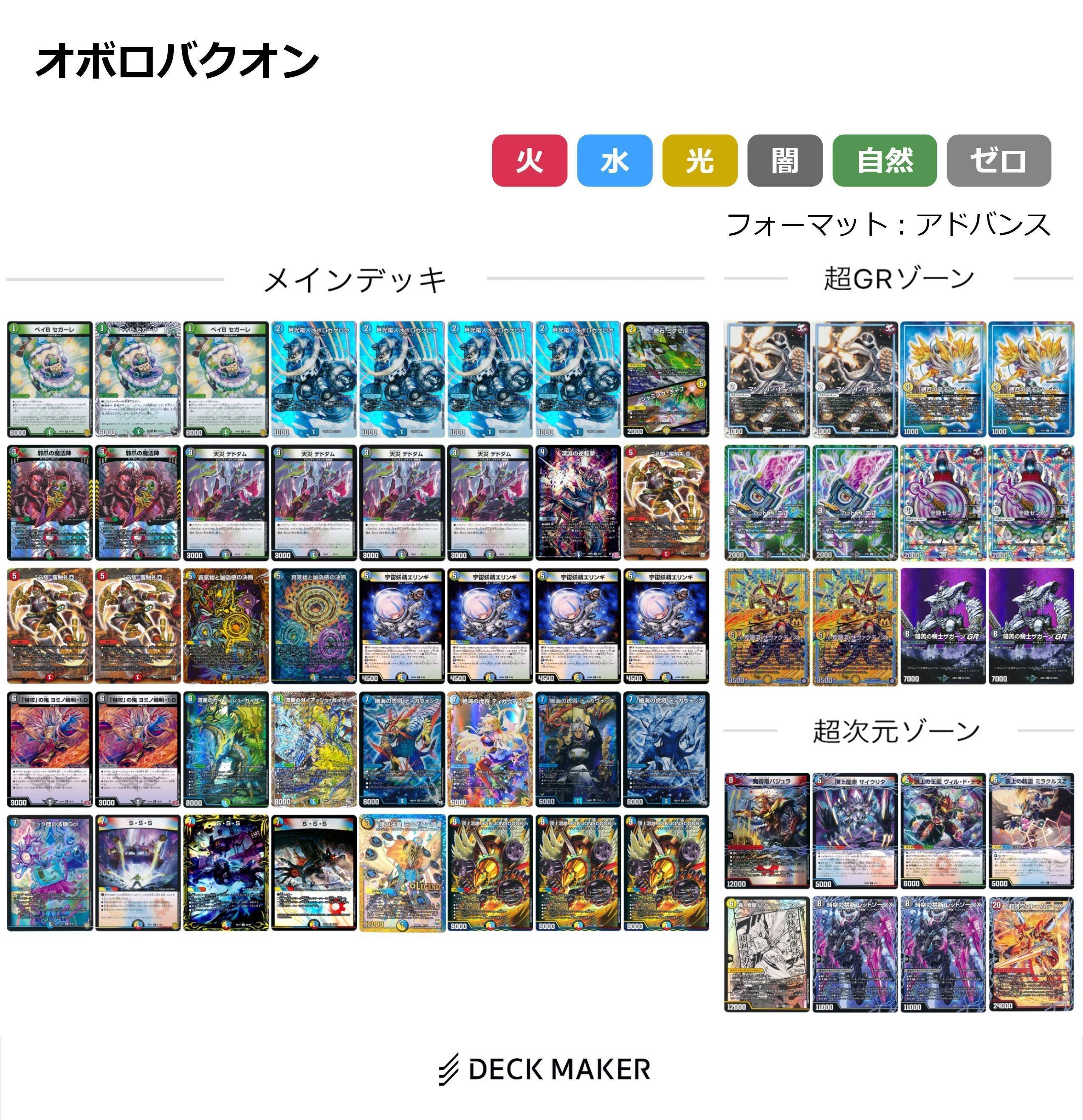 デュエルマスターズ オボロティガウォック デッキ 微高レート 微高