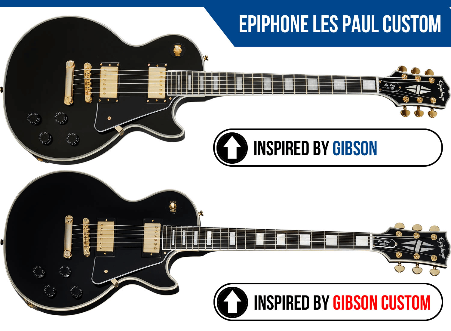 コラム】エピフォンによる2種類のレスポール・カスタムの違いについて