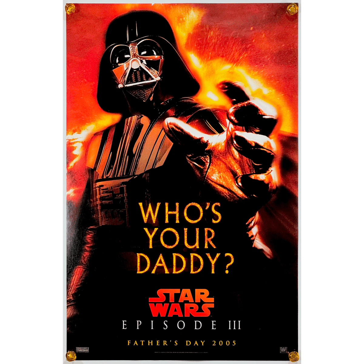希少美品 当時物 スターウォーズ ダース・ベイダー B2映画サイズ
