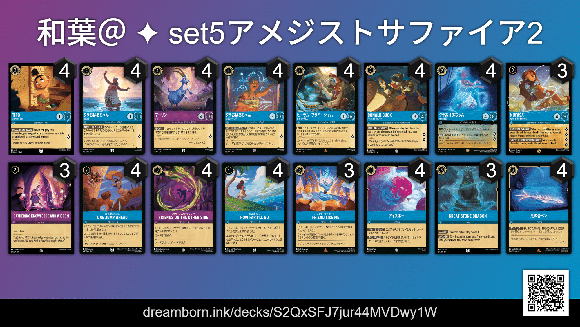 ロルカナ アンバースティール デッキ 5弾環境 デッキパーツ ロルカナ