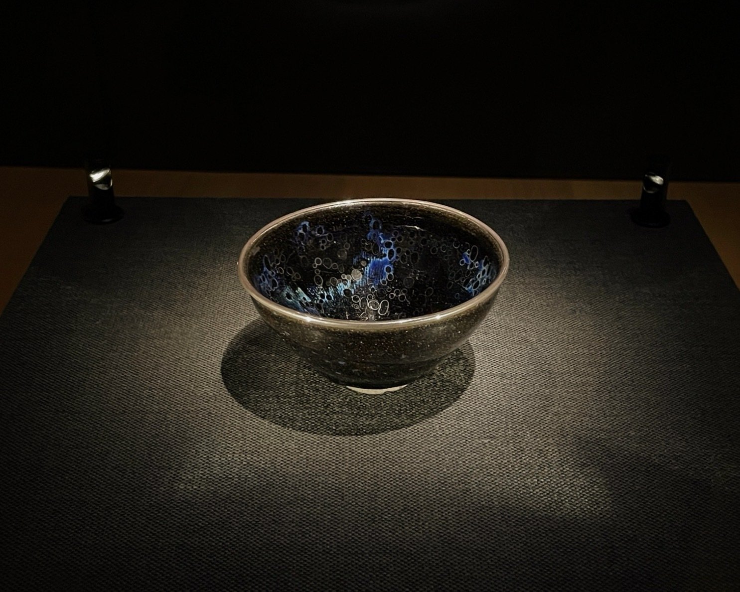 古美術 中国南宋時代藍斑天目茶碗 共箱 共紙XG6-1 古美術 中国南宋時代