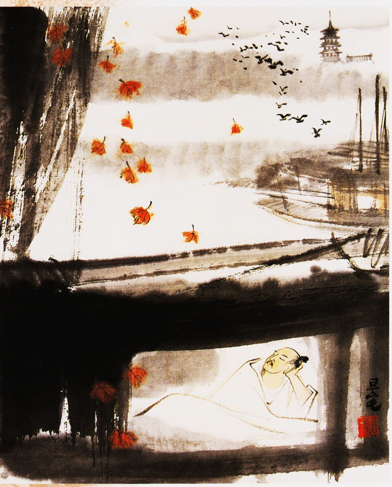 楓橋夜泊 ～ 張継｜厂碧山