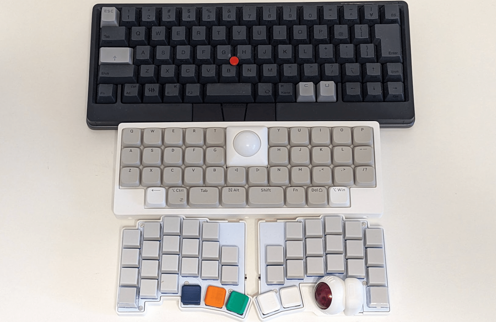 Meteorite40 トラックボール付きホワイトキーボード meteorite40