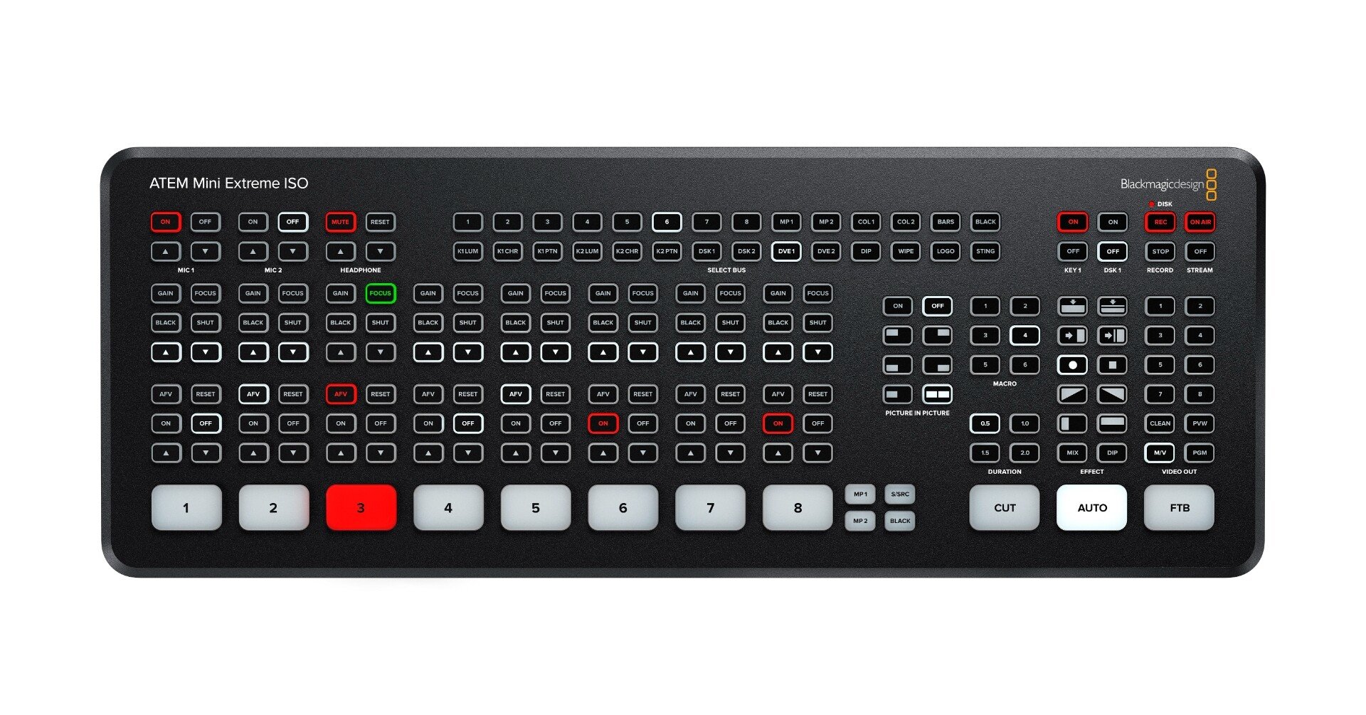 ATEM Mini Pro ISOおよびATEM MiniExtreme ISOでの使⽤に推奨されるUSB