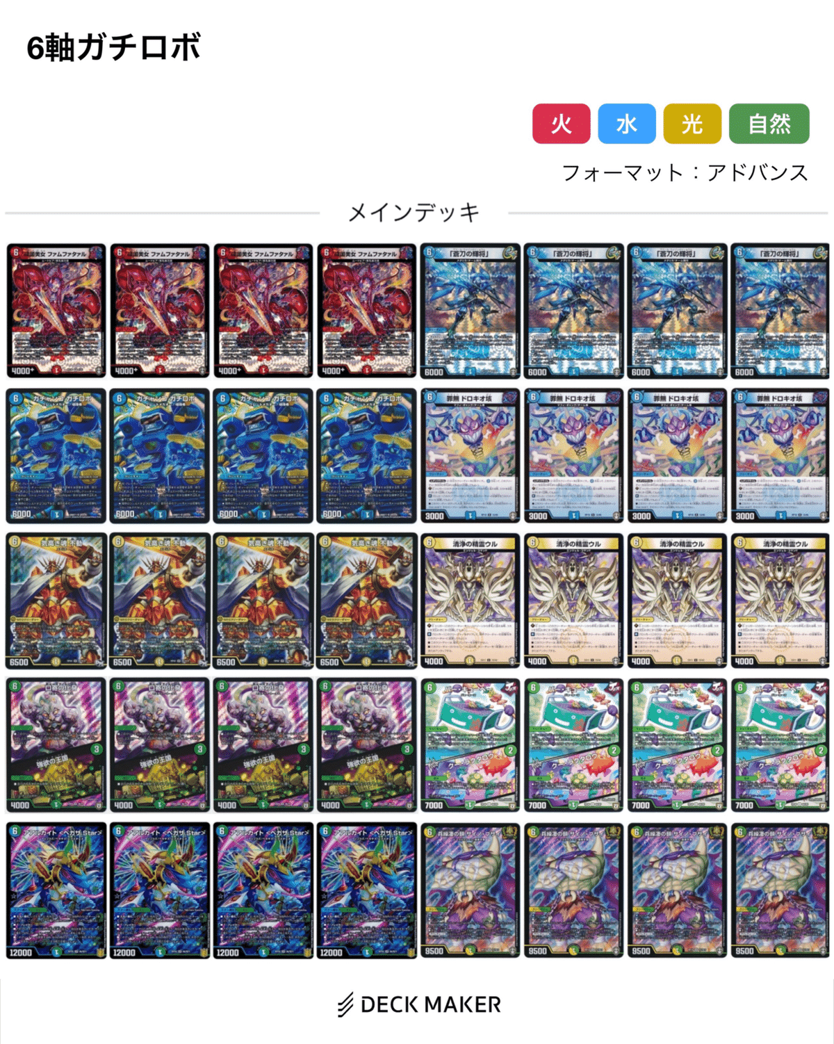 デュエマ デッキ ガチロボ6軸 優勝経験あり