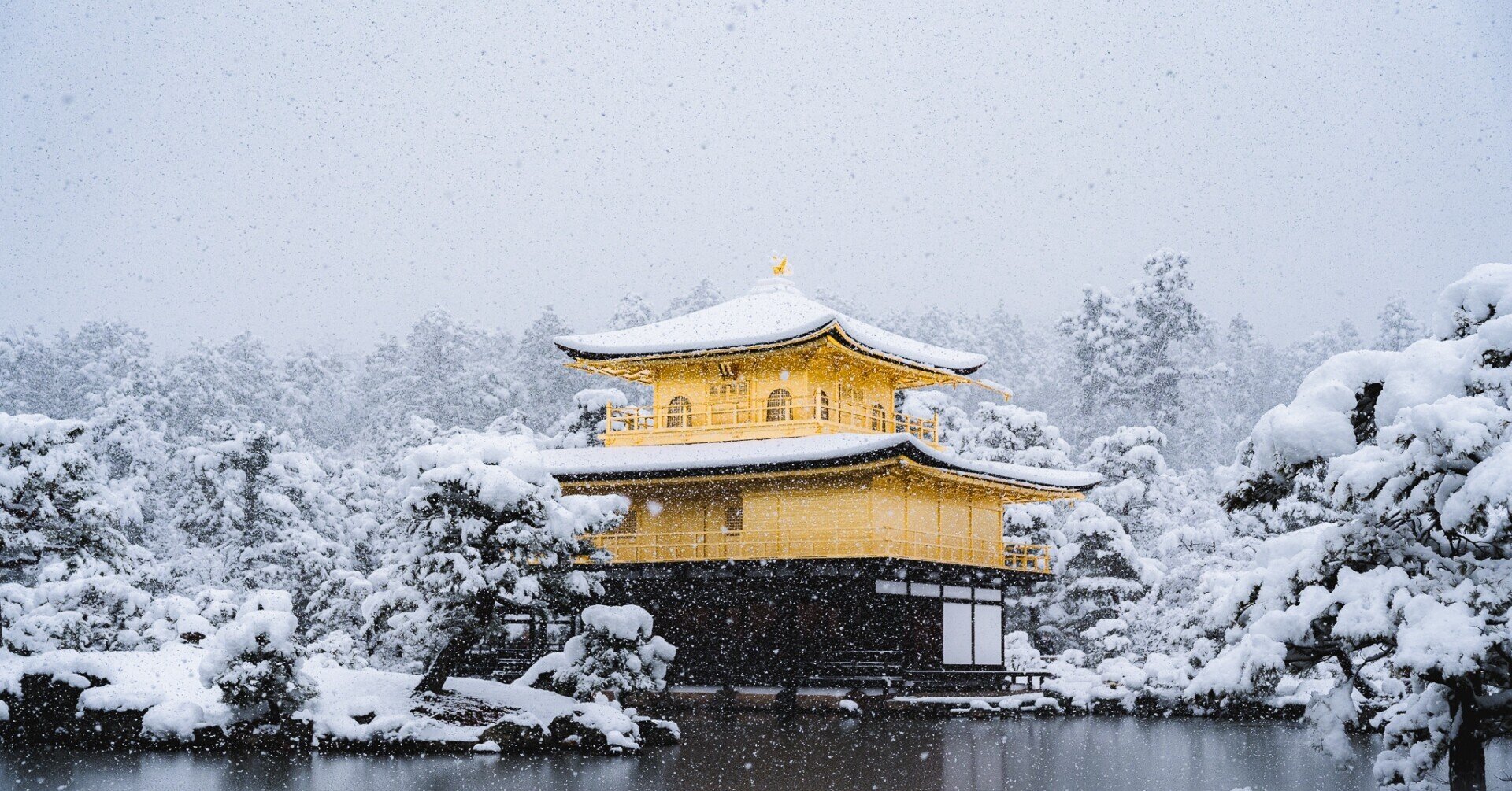 出口対石 金閣寺雪景色 京都の雪】京都・金閣寺が雪化粧（2025年2
