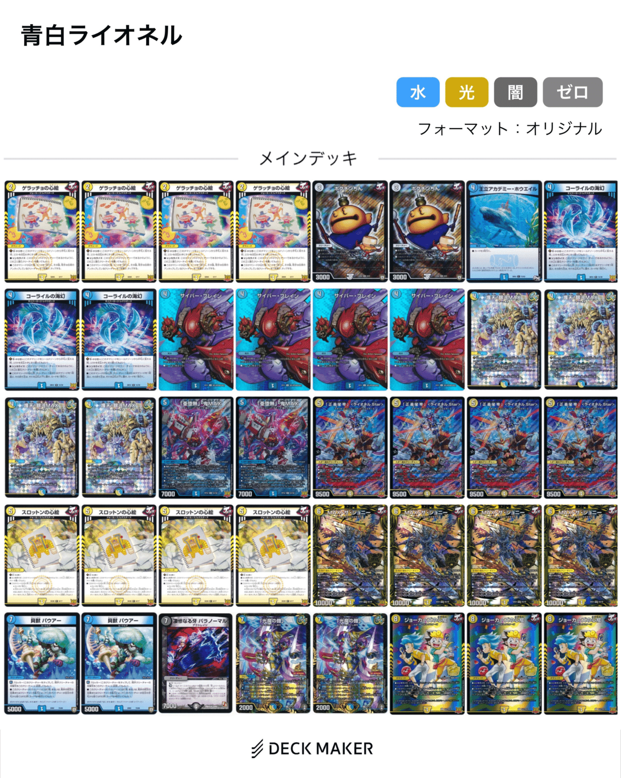 青白ライオネル 青白ライオネル デッキ