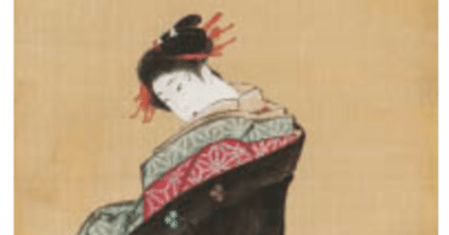 葛飾北斎 「美人画」浮世絵 絹本 掛軸 葛飾北斎 「美人画」浮世絵 絹本