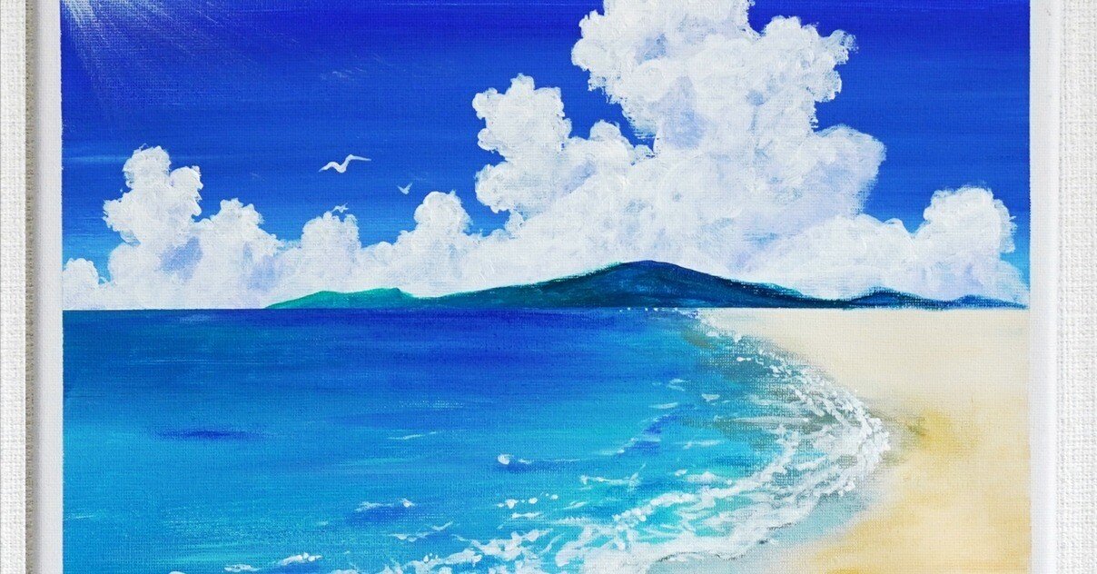 RiRimama＊天使のアクリル画 海の風景 RiRimama＊天使のアクリル画 海