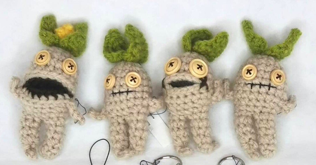 79.フラワーポップ マンドラゴラのあみぐるみ マンドラゴラの