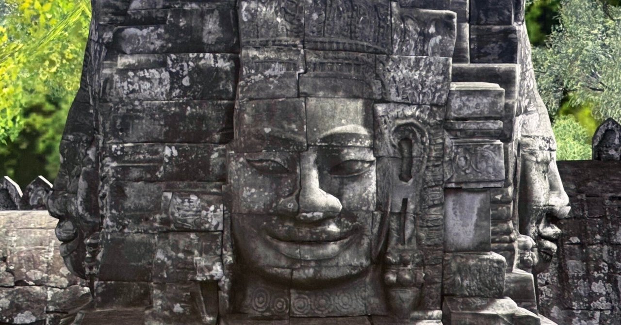 カンボジア アンコールワット 仏像 仏頭 仏教美術 クメール美術