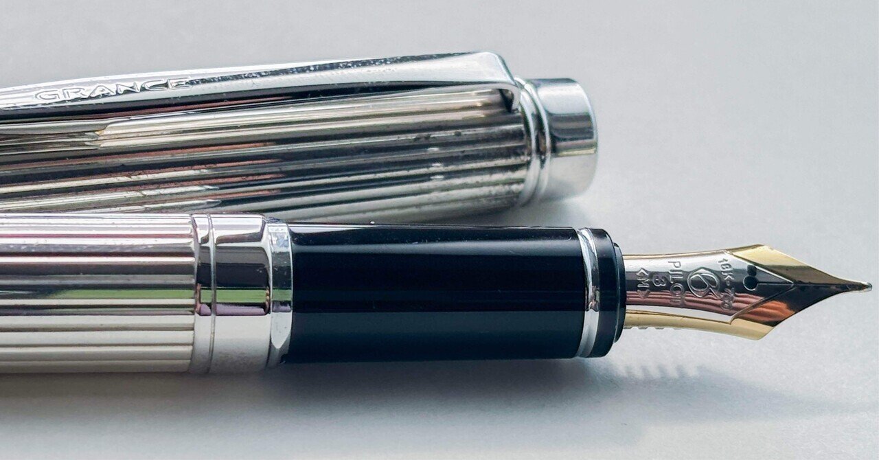 PILOT 廃盤 万年筆 18K M シルバー グランセ PILOT 廃盤 万年筆 18K M