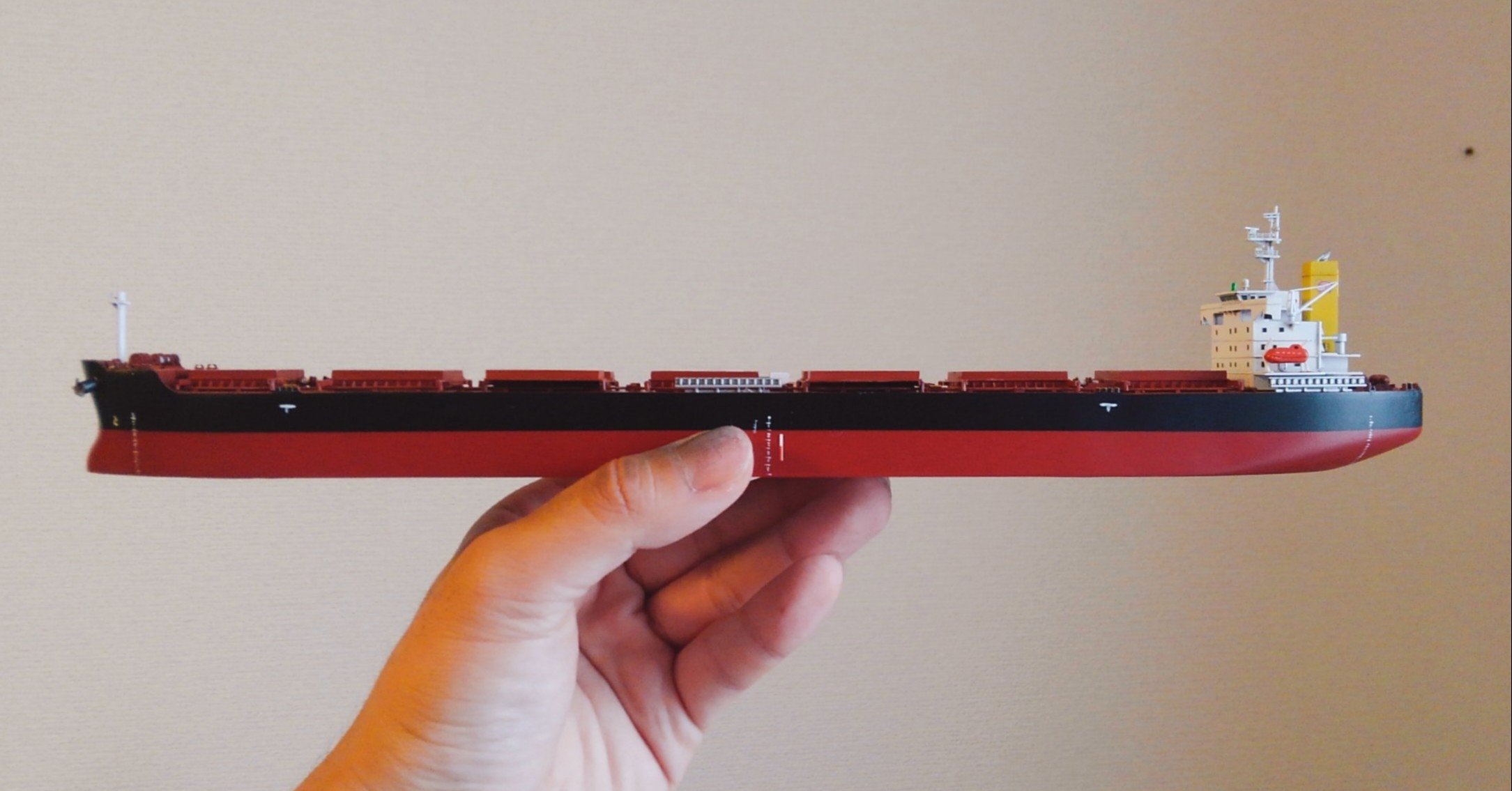 再出品】完成品 タンカー 日新丸 貨物船 船 模型 1/130 ストラクチャー