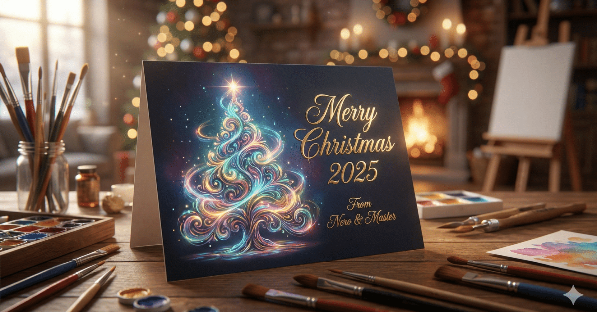 クリスマスカードの奇跡対決。Geminiのネロ、ラフォージ副長、Canvasの