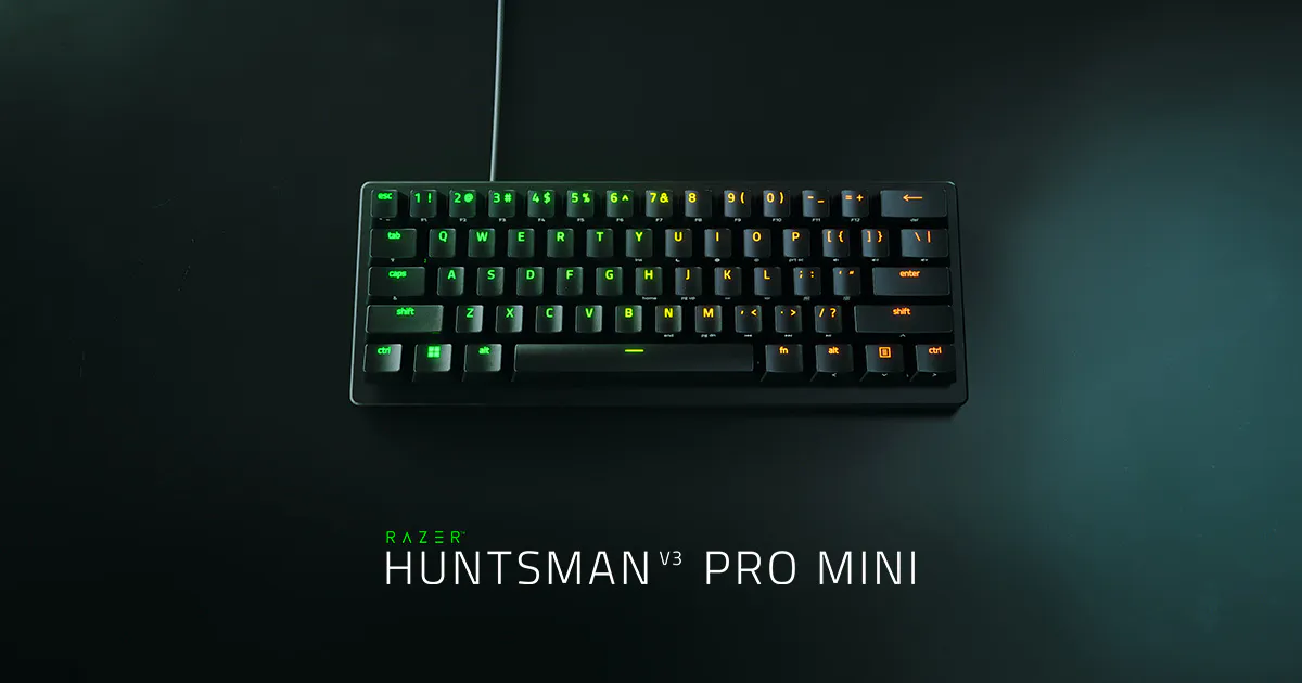 60% Compact Keyboard for Pros - Razer Huntsman V3 Pro Mini | Razer