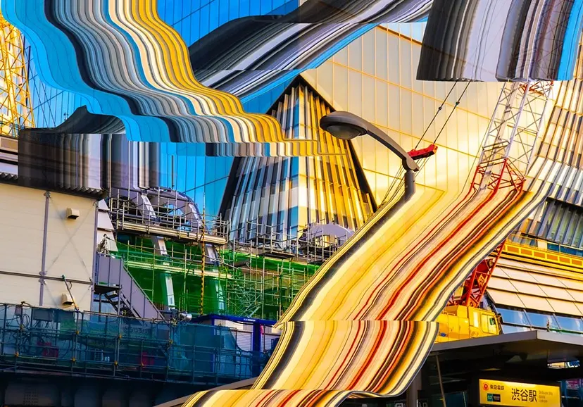 クリーブ 版画 くねくねストリート 233/800 ダイヤモンド