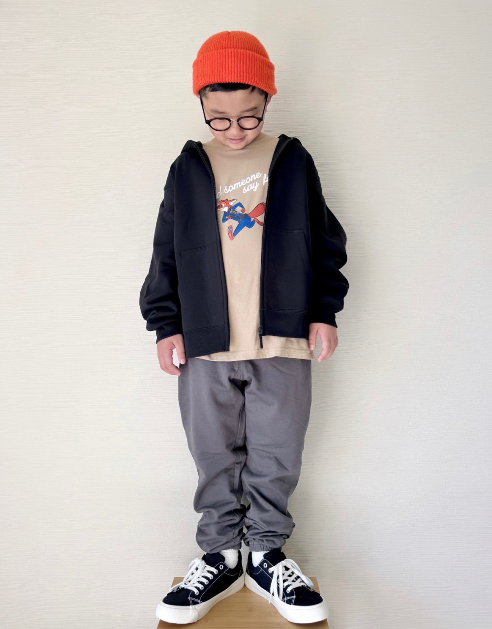 KIDS(男女兼用)コットンスウェットジョガーパンツ、ふかふかキャンバス