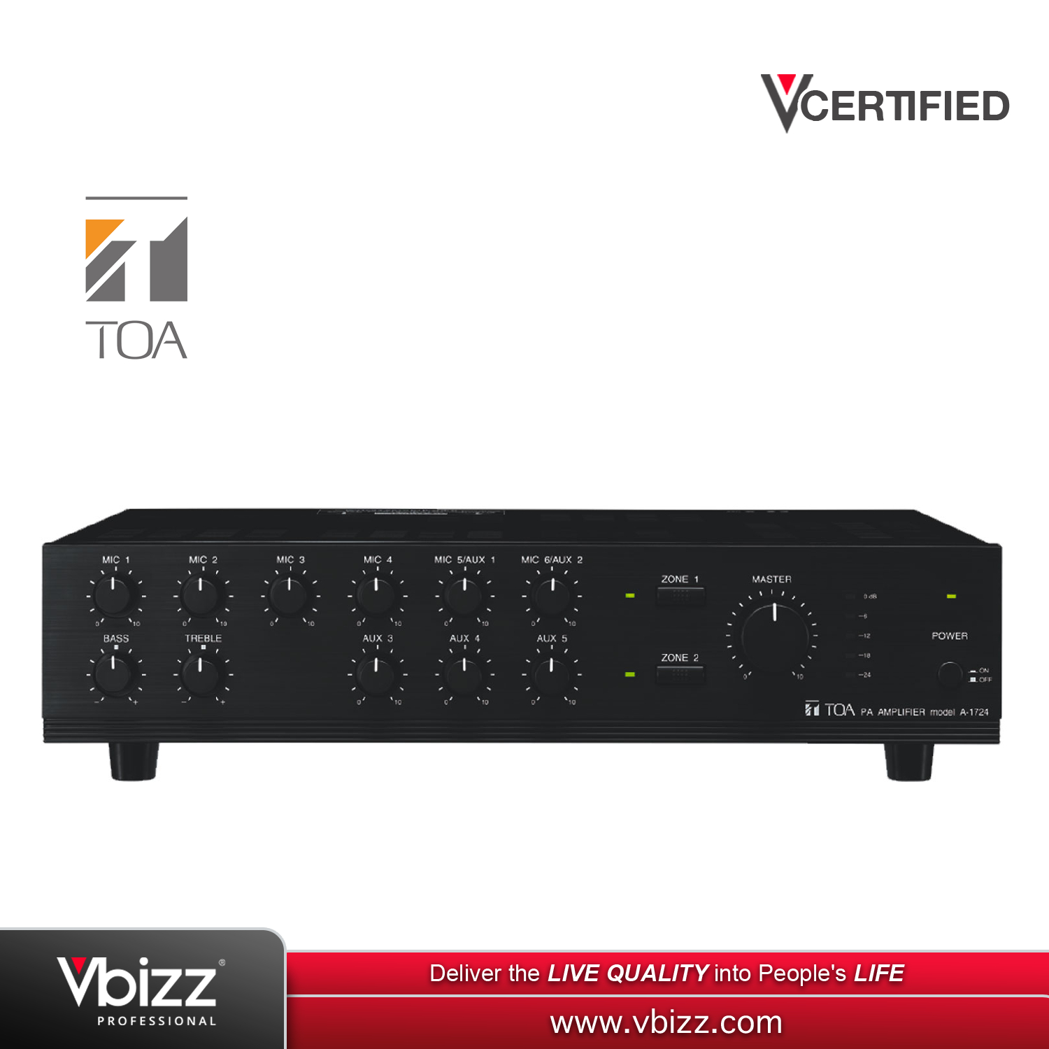 Discontinued] TOA A1724 240W Mixer Amplifier |