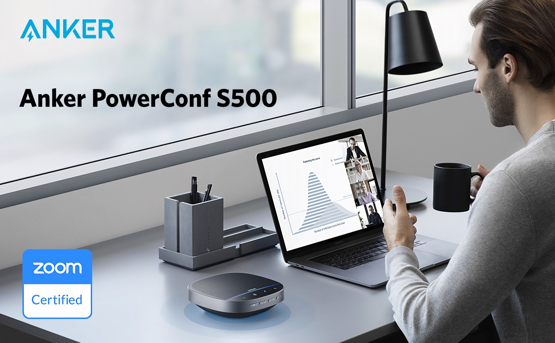 Anker Japan、Zoom認証を取得しAnkerWorkアプリに対応した会議用マイク