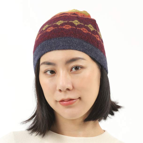 アルパカ100％ インカ伝統柄ニット帽｜【アルパカタウン】アルパカ