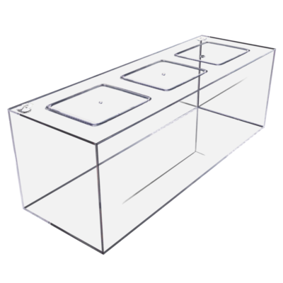 アクリル水槽 通常水槽 W120cm 側面・とフランジ重合
