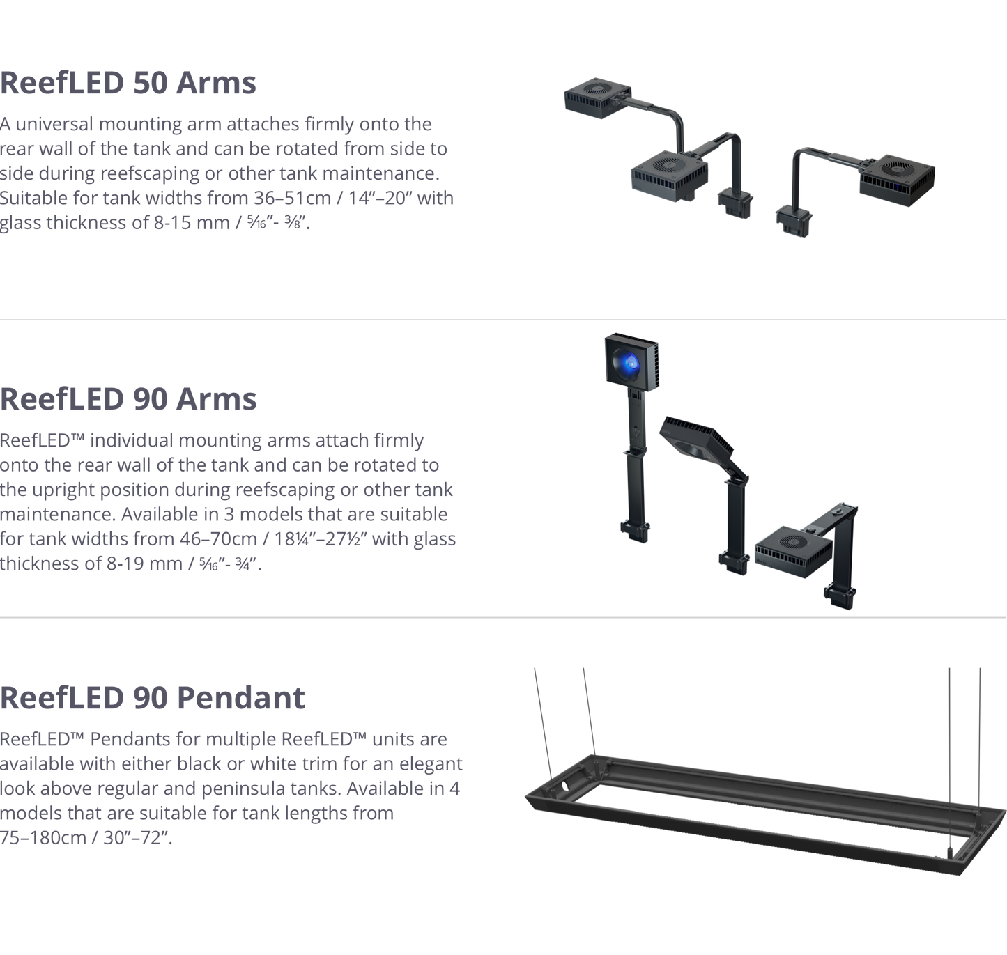 Red Sea ReefLED UNIVERSAL MOUNTING ARMS – Aqua Dreams