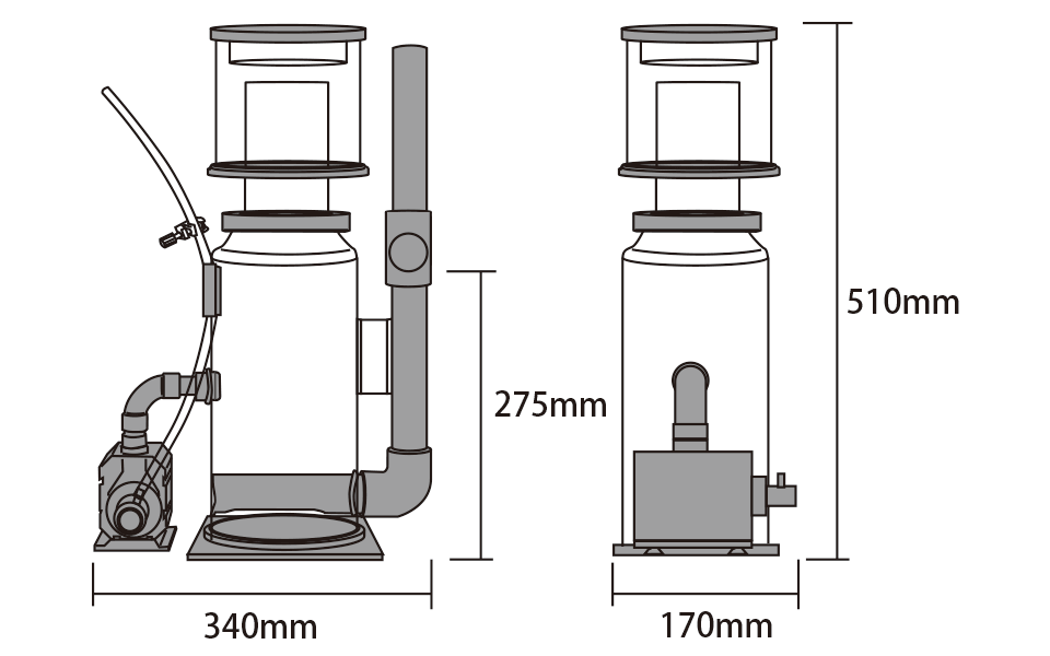 プロテインスキマー｜H&S｜MMC企画 レッドシー事業部