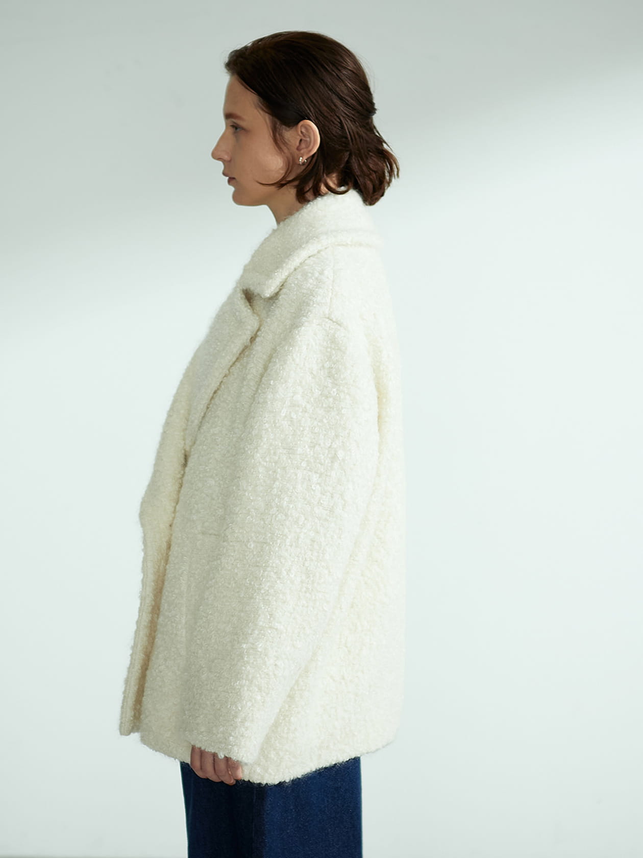 AQW】モヘアダブルブレストコート